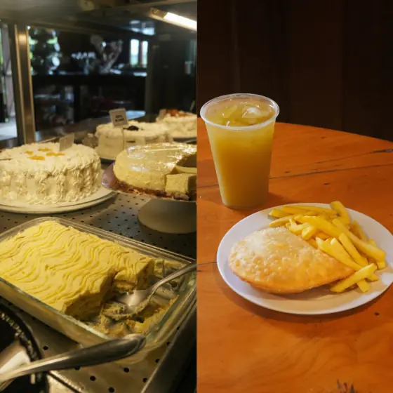 Café colonial ou combo de pastel