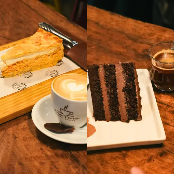 Doce ou salgado com café premium